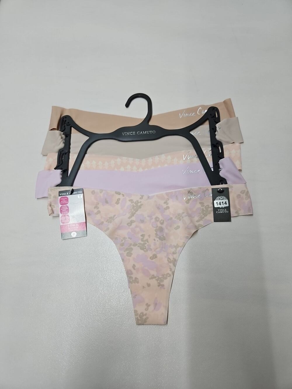 Vince Camuto No Show Thong Size Small Multicolor 5pk New